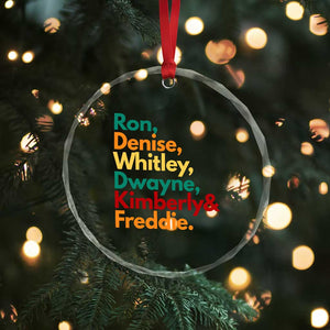 90s Black Sitcom HBCU Culture Tribute Crystal Glass Ornament Ron Denise Whitley Dwayne Kimberly Freddie TS02 Print Your Wear