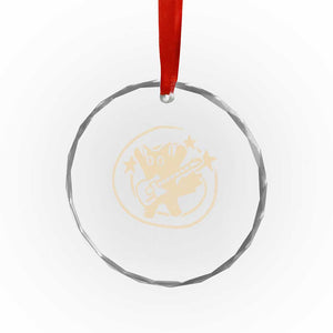 90s Y2K Scary Cat Crystal Glass Ornament Scared Under Starry Tail Cat Playing Guitar TS10 Print Your Wear