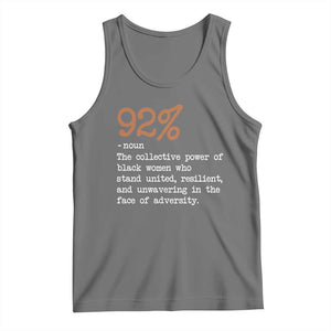 92 Percent Black Woman Power Tank Top The 92% African American Melanin Girls TS10 Black Heather Print Your Wear