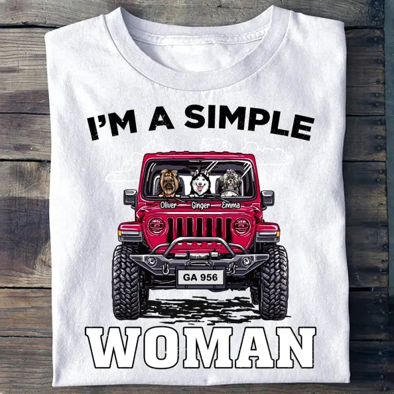 Custom Jeep Shirts Im A Simple Womans CTM Custom - Printyourwear