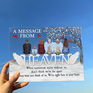 Personalized A Letter From Heaven Acrylic Plaque Memorial Gift, Sympathy Gift CTM Custom - Printyourwear
