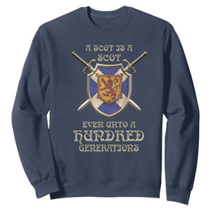 A Scot Is A Scot Even Unto A Hundred Generation Sweatshirt Scottish Pride TS11 Navy Print Your Wear