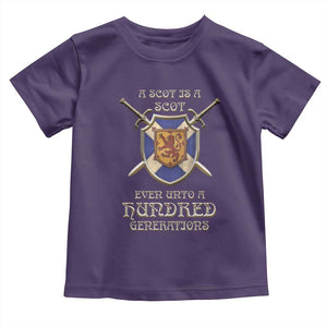 A Scot Is A Scot Even Unto A Hundred Generation Toddler T Shirt Scottish Pride TS11 Purple Print Your Wear