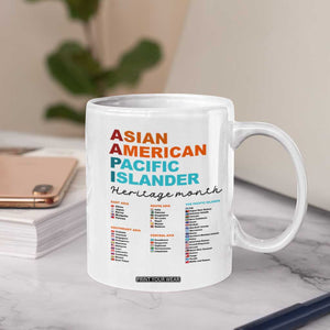 AAPI Heritage Month Coffee Mug Asian American and Pacific Islander Countries Pride TS02 Print Your Wear