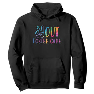 Adoption Foster Parents Hoodie Peace Out Foster Care TS11 Black Print Your Wear