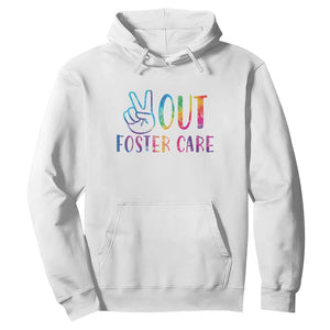 Adoption Foster Parents Hoodie Peace Out Foster Care TS11 White Print Your Wear