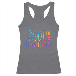 Adoption Foster Parents Racerback Tank Top Peace Out Foster Care TS11 Charcoal Print Your Wear