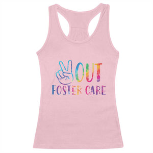 Adoption Foster Parents Racerback Tank Top Peace Out Foster Care TS11 Light Pink Print Your Wear