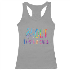 Adoption Foster Parents Racerback Tank Top Peace Out Foster Care TS11 Sport Gray Print Your Wear