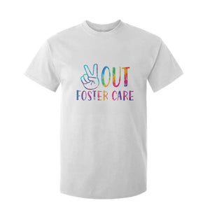 Adoption Foster Parents T Shirt For Kid Peace Out Foster Care TS11 White Print Your Wear
