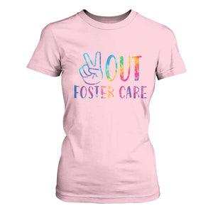 Adoption Foster Parents T Shirt For Women Peace Out Foster Care TS11 Light Pink Print Your Wear