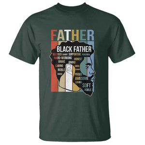 African American Black Father T Shirt Fathers Day Juneteenth TS11 Dark Forest Green Print Your Wear