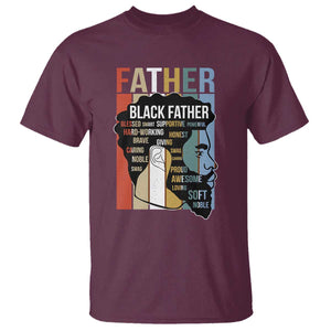 African American Black Father T Shirt Fathers Day Juneteenth TS11 Maroon Print Your Wear