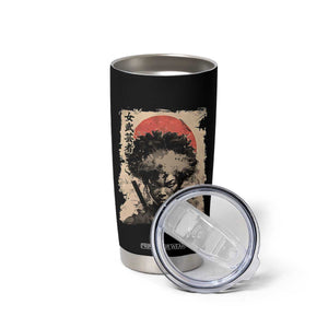 African American Female Samurai Warrior Tumbler Cup Japanese Art Black Onna Bugeisha TS11 Print Your Wear