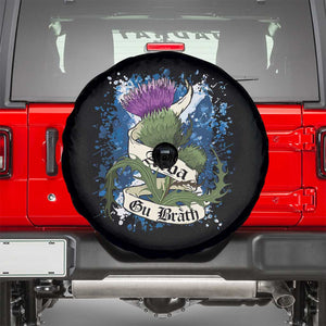 Alba Gu Brath Spare Tire Cover Vintage Thistle Flower Scottish Scotland Flag Saltire TS11 Black Print Your Wear