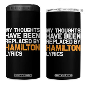 Alexander Hamilton 4 in 1 Can Cooler Tumbler American Musical Gift TS10 One Size: 16 oz Black Print Your Wear
