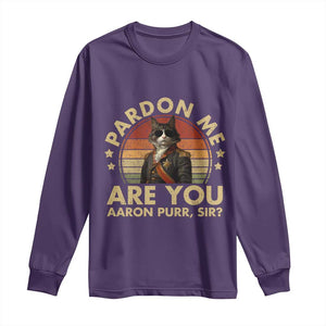 Alexander Hamilton Cat Long Sleeve Shirt Funny Gifts For Fans Cat Lovers TS10 Purple Print Your Wear