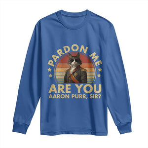 Alexander Hamilton Cat Long Sleeve Shirt Funny Gifts For Fans Cat Lovers TS10 Royal Blue Print Your Wear