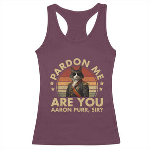 Alexander Hamilton Cat Racerback Tank Top Funny Gifts For Fans Cat Lovers TS10 Maroon Print Your Wear