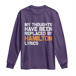 Alexander Hamilton Long Sleeve Shirt American Musical Gift TS10 Purple Print Your Wear