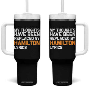 Alexander Hamilton Tumbler With Handle American Musical Gift TS10 One Size: 40 oz Black Print Your Wear