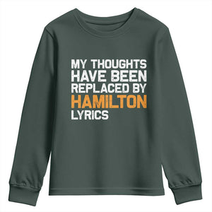 Alexander Hamilton Youth Sweatshirt American Musical Gift TS10 Dark Forest Green Print Your Wear