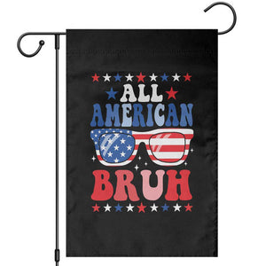 All American Bruh Patriotic 4th Of July Garden Flag USA Flag Sunglasses Teens Kids TS10 Black Print Your Wear