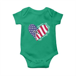 America God Shed His Grace on Thee 4th of July Baby Onesie Patriotic American Flag Cross TS10 Irish Green Print Your Wear