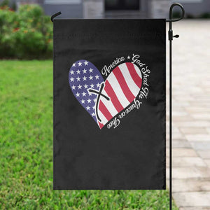 America God Shed His Grace on Thee 4th of July Garden Flag Patriotic American Flag Cross TS10 Print Your Wear