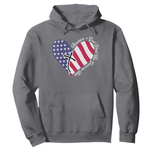America God Shed His Grace on Thee 4th of July Hoodie Patriotic American Flag Cross TS10 Charcoal Print Your Wear