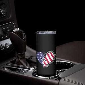 America God Shed His Grace on Thee 4th of July Skinny Tumbler Patriotic American Flag Cross TS10 Print Your Wear