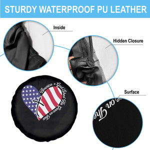 America God Shed His Grace on Thee 4th of July Spare Tire Cover Patriotic American Flag Cross TS10 Print Your Wear