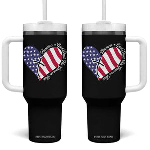 America God Shed His Grace on Thee 4th of July Tumbler With Handle Patriotic American Flag Cross TS10 One Size: 40 oz Black Print Your Wear
