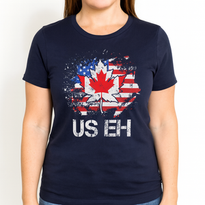 America Canada T Shirt Funny US EH Maple Leaf Canadian American Flag Canada's Day TS02 Printyourwear