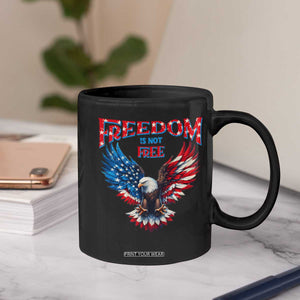 American Flag Bald Eagle Coffee Mug Patriotic Eagle 4th of July Freedom Is Not Free TS10 Print Your Wear