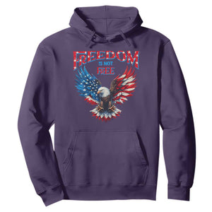 American Flag Bald Eagle Hoodie Patriotic Eagle 4th of July Freedom Is Not Free TS10 Purple Print Your Wear