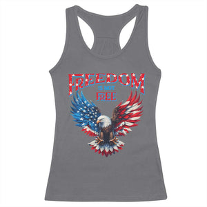 American Flag Bald Eagle Racerback Tank Top Patriotic Eagle 4th of July Freedom Is Not Free TS10 Charcoal Print Your Wear