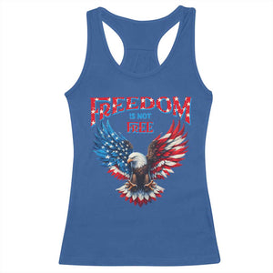 American Flag Bald Eagle Racerback Tank Top Patriotic Eagle 4th of July Freedom Is Not Free TS10 Royal Blue Print Your Wear