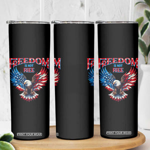 American Flag Bald Eagle Skinny Tumbler Patriotic Eagle 4th of July Freedom Is Not Free TS10 Print Your Wear