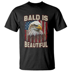 American Flag Bald Eagle T Shirt Bald Is Beautiful Retro 4th of July Independence Day TS10 Black Print Your Wear