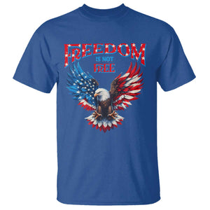 American Flag Bald Eagle T Shirt Patriotic Eagle 4th of July Freedom Is Not Free TS10 Royal Blue Print Your Wear