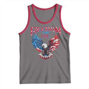 American Flag Bald Eagle Tank Top Patriotic Eagle 4th of July Freedom Is Not Free TS10 Deep Heather Red Print Your Wear