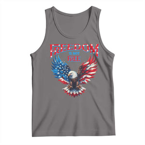 American Flag Bald Eagle Tank Top Patriotic Eagle 4th of July Freedom Is Not Free TS10 Deep Heather Print Your Wear