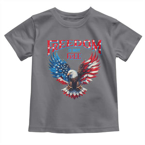 American Flag Bald Eagle Toddler T Shirt Patriotic Eagle 4th of July Freedom Is Not Free TS10 Charcoal Print Your Wear