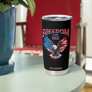 American Flag Bald Eagle Tumbler Cup Patriotic Eagle 4th of July Freedom Is Not Free TS10 Print Your Wear