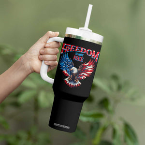 American Flag Bald Eagle Tumbler With Handle Patriotic Eagle 4th of July Freedom Is Not Free TS10 Print Your Wear