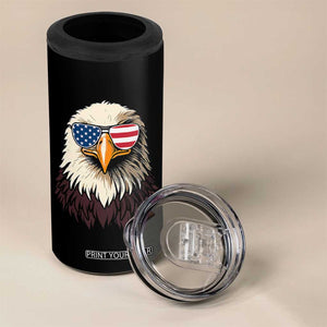 American Flag Patriotic Eagle 4 in 1 Can Cooler Tumbler 4th of July TS10 Print Your Wear