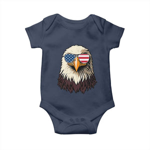 American Flag Patriotic Eagle Baby Onesie 4th of July TS10 Navy Print Your Wear