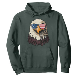 American Flag Patriotic Eagle Hoodie 4th of July TS10 Dark Forest Green Print Your Wear