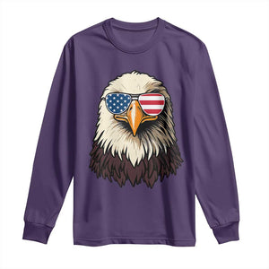 American Flag Patriotic Eagle Long Sleeve Shirt 4th of July TS10 Purple Print Your Wear